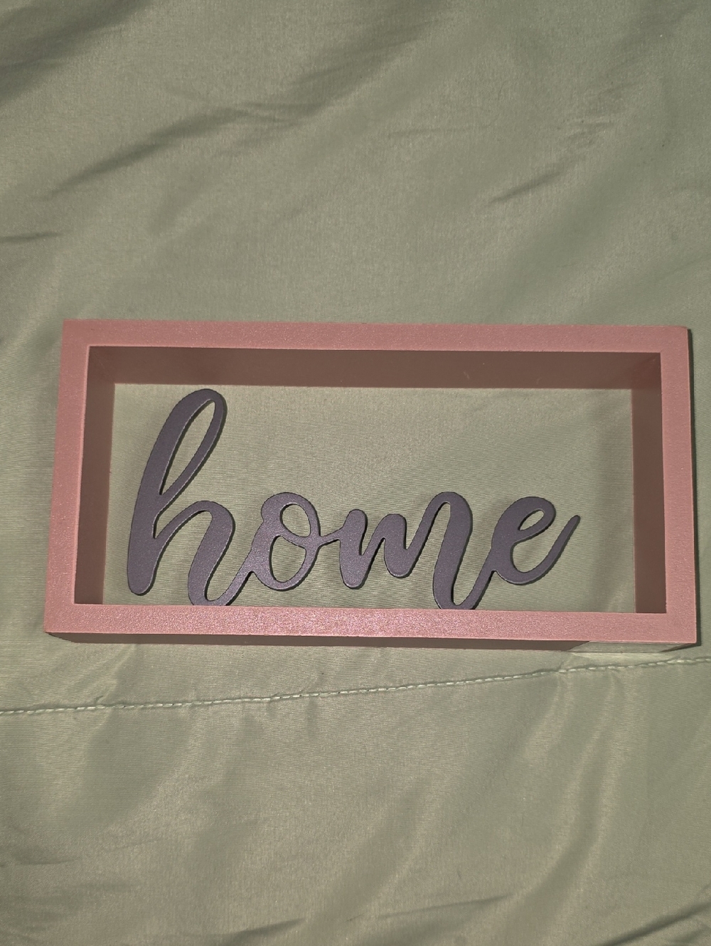 Framed "home" Freestanding Accent with Black Script